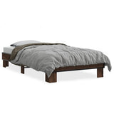 Bed Frame without Mattress Brown Oak 90x190 cm Single 845886