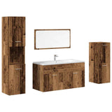 4 Piece Bathroom Furniture Set Old Wood Engineered Wood 3328589