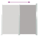 Patio Retractable Side Awning 120x500 cm Grey 48392