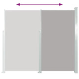 Patio Retractable Side Awning 120x500 cm Grey 48392