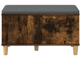 Hall Bench with Cushion with Storage Smoked Oak 60 x 38 x 46 cm 891524