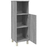 Bathroom Cabinet Grey Sonoma 30x30x95 cm Engineered Wood 815607