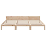 Family Bed Frame No Mattress 240x200 cm Solid Wood Pine 3324571