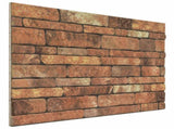 Wall Panels 10 pcs Brown and White 100 x 50 cm EPS Foam 42046094