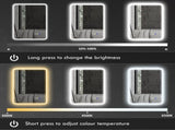 70 x 50cm LED Bathroom Mirror, with Bluetooth - Silver Tone T3398P344760