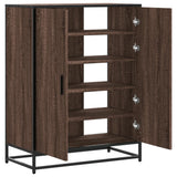 Shoe Cabinet Brown Oak 75x38x97.5 cm Engineered Wood and Metal 3300869