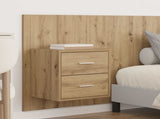 Headboard with Cabinet 3 pcs Artisan Oak Engineered Wood 3415909