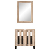 2 Piece Bathroom Furniture Set Solid Wood Mango 3217100