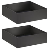 Garden Planter 2 pcs Black 100 x 100 x 30 cm Cold-rolled Steel 8005079
