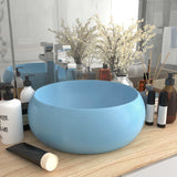 Luxury Wash Basin Round Matt Light Blue 40x15 cm Ceramic 147000