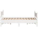 Bed Frame without Mattress White 160x200 cm Solid Wood Pine 3216376