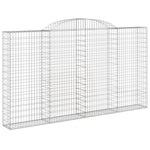 Arched Gabion Basket 300x30x160/180 cm Galvanised Iron 153508