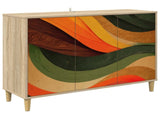 Sideboard BONN Sonoma 102 x 33 x 75 cm Engineered Wood 8006961
