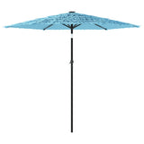 Garden Parasol with Steel Pole Blue 223x223x213 cm 4005098