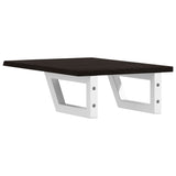 Basin Shelf Wall Mounted Steel and Solid Wood Oak 3302578