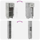 3 Piece Bathroom Cabinet Set EDE Engineered Wood 3417822