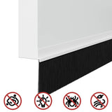Self-adhesive Door Brush Seals 12 pcs White 100 cm 42019520