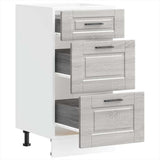 Kitchen Base Cabinet "Porto" Grey Sonoma Engineered Wood 854226