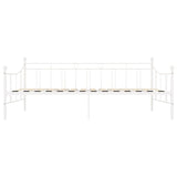 ZNTS 284668 DayBed Frame without Mattress White Metal 90x200 cm