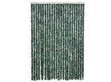 Fly Curtain Green and White 100x230 cm Chenille 377386