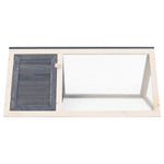 ZNTS Animal Rabbit Cage Grey Wood 170852