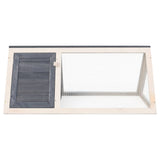 ZNTS Animal Rabbit Cage Grey Wood 170852