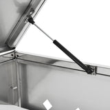145382 Quadruple Wheelie Bin Shed 240 L Stainless Steel