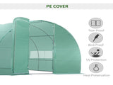 Large Polytunnel Walk In Greenhouse, Plant Gardening Tunnel Green House with Metal Hinged Door, T3398P313652