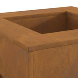 Fire Pit Brown 60 x 60 x 30 cm Weathering Steel 858955