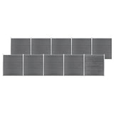 Garden Fence WPC 1737x186 cm Grey 3053233