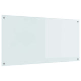Kitchen Backsplash White 120 x 60 cm Tempered Glass 42001291