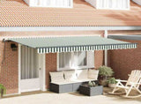 Retractable Awning Green 400 x 200 cm Fabric 3329904