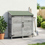 Garden Shed with Roof Grey 106.5 x 56 x 113.5 cm Solid Fir Wood 42033442