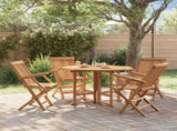 Outdoor Dining Set Natural teak Smooth-sanded teak hardwood 3096572