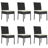 Outdoor Dining Set Black and Cream 3100399