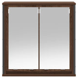 Bathroom Wall Cabinet with Mirror Brown Oak 60x21x60 cm 861901
