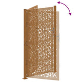 Garden Gate 100x175 cm Weathering Steel Leaf Design 4100967
