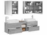 Bathroom Furniture Set 5 pcs Grey Sonoma 3406852