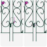 Garden Fence 5 pcs Green Steel 42021371