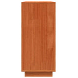 Sideboard Brown Oak 111 x 34 x 75 cm Solid Pine Wood 869877