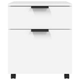 Mobile File Cabinet with Wheels White 45x38x54 cm Engineered Wood 811520