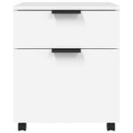 ZNTS Mobile File Cabinet with Wheels White 45x38x54 cm Engineered Wood 811520
