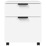ZNTS Mobile File Cabinet with Wheels White 45x38x54 cm Engineered Wood 811520