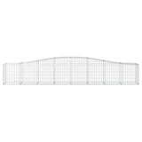 Arched Gabion Baskets 8 pcs 400x50x60/80 cm Galvanised Iron 3145936