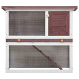 170832 Outdoor Rabbit Hutch 1 Door Brown Wood