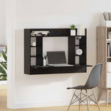 Wall-Mounted Desk Black oak Engineered wood 105 x 48 x 75 cm 869194