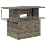 11 Piece Garden Sofa Set with Cushions Grey Poly Rattan Acacia 3326852