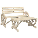 Garden Lounge Set natural wood Solid fir wood Medium Durable 365105