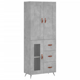 Highboard Concrete Grey 69,5x34x180 cm Engineered Wood 3199917