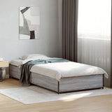 Bed Frame without Mattress Grey Sonoma 100x200 cm 845109
